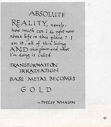 Machine generated alternative text:
ABSOLUTE 
LITY, 
Ccpl. 1 
-k his ? I 
AND 
TRBNSFORMAII 
ATI ON 
BASE BECOMES 
GOLD 
— PHIL WHALEN 